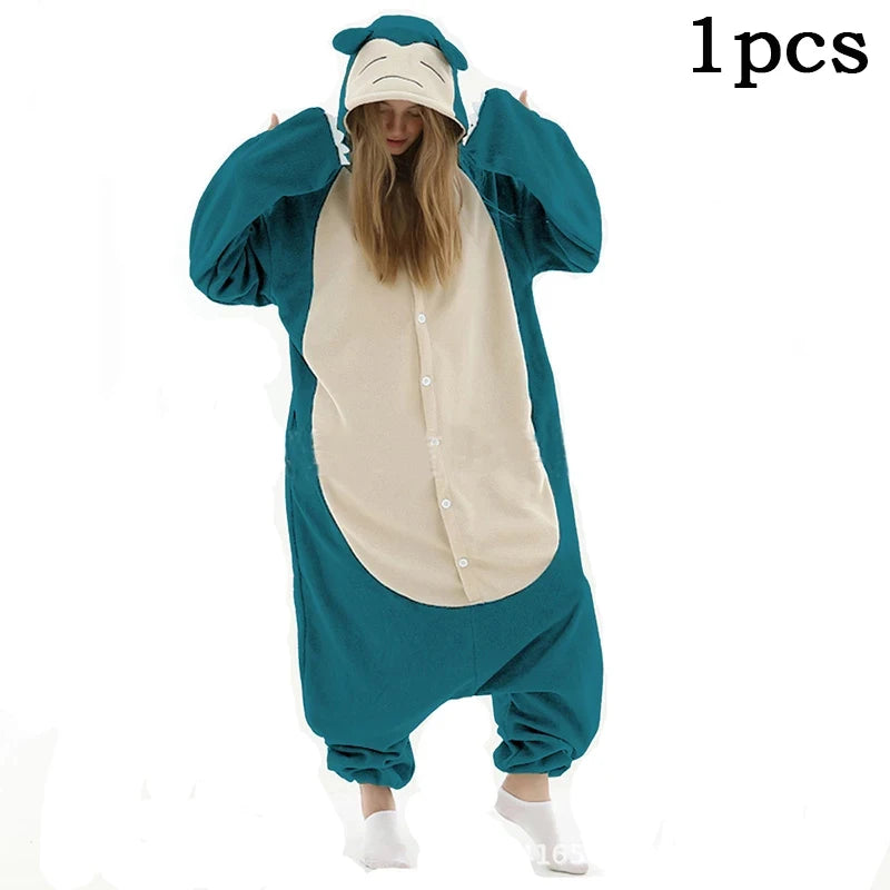 Snorlax Pokémon Pajama Onesie – Cozy Full-Body Sleepwear for Adults & Kids