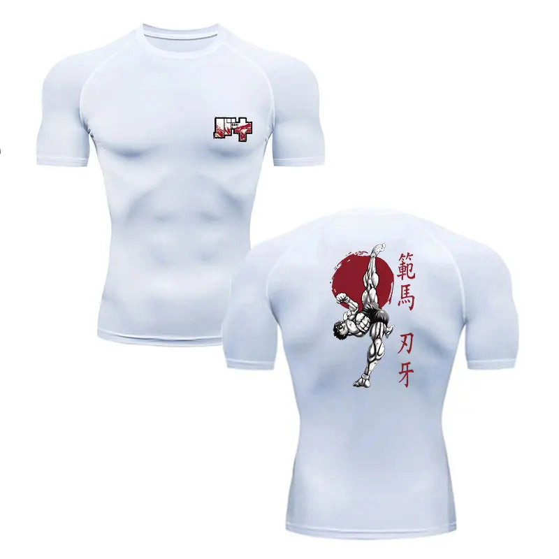Baki Hanma MMA Compression T-Shirt – Anime Gym Fitness Rash Guard