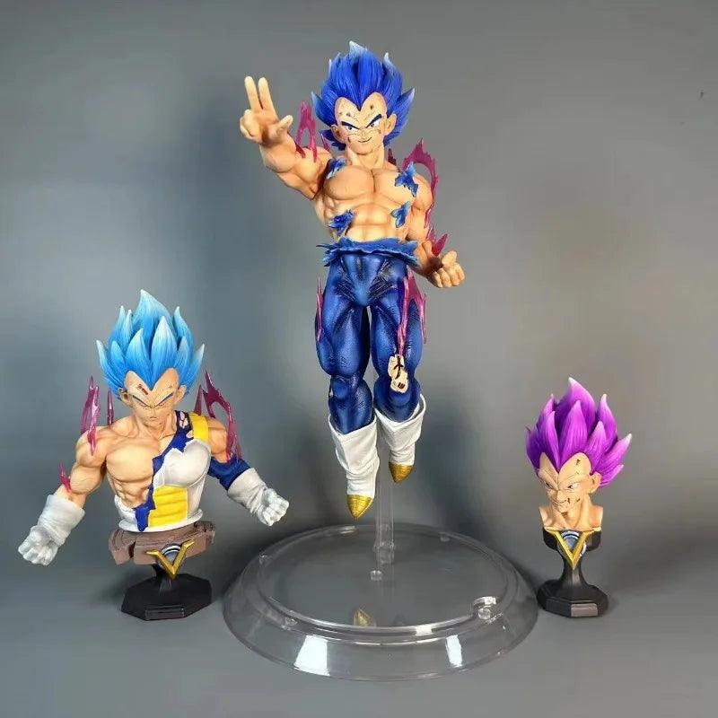 Dragon Ball Action Figure - Son Goku & Vegeta with Three Heads Collectible PVC Model