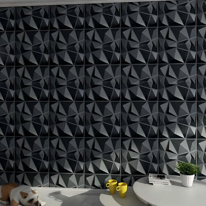 20PCS 3D Wall Panels 30x30cm Indoor Wall Decoration for Living Room Bedroom Hotel Office  Mural Tile-Panel-Mold 3D Wall Sticker