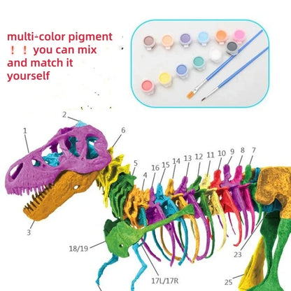 Large DIY Dinosaur Skeleton Toys Ornament Simulation T-Rex Model Jurassi Assembled Skeleton Park Fossilized Dragon for Kids Boys