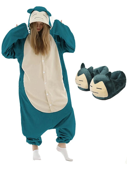 Snorlax Pokémon Pajama Onesie – Cozy Full-Body Sleepwear for Adults & Kids