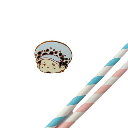 ONE PIECE Cartoon Luffy Trafalgar D Water Law Zoro Sanji Anime Figures Enamel Lapel Pin Fashion Jewelry Accessories Kids Toys