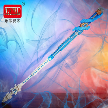 Lechuan Connections Building Blocks Samurai Simulation Sword Micro brick Ninja Knife Weapon Assembly Model Toy Gift for Children