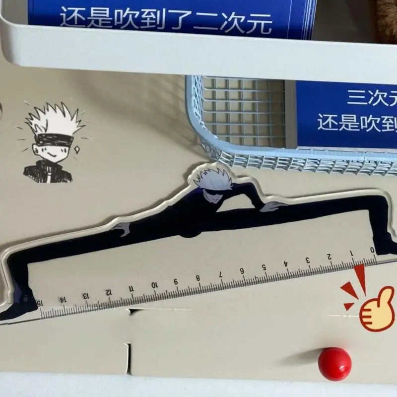 Jujutsu Kaisen Student Straight Ruler Gojo Japanese Anime Surrounding Stationery Supplies Transparent Ruler Gift - Rexpect Nerd