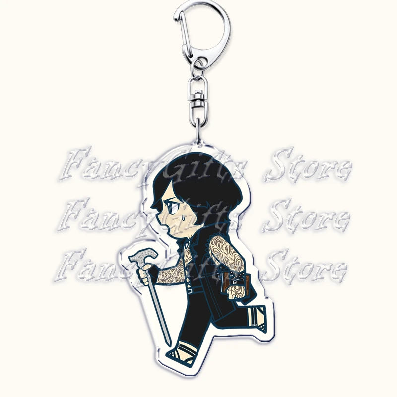 Calssic Demon Video Game Chibi Keychains for Accessories Bag Dante Vergil Nero Sparda Lady Trish V Keyrings Jewelry Gaming Gifts