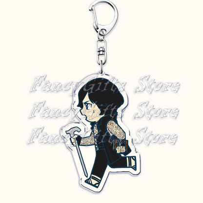 Calssic Demon Video Game Chibi Keychains for Accessories Bag Dante Vergil Nero Sparda Lady Trish V Keyrings Jewelry Gaming Gifts