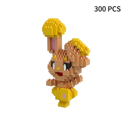 Blocks Small Cartoon Mini Building Block Pikachu Charizard Eevee Mewtwo Anime Assemble Action Pokemon  Model Dolls Toys