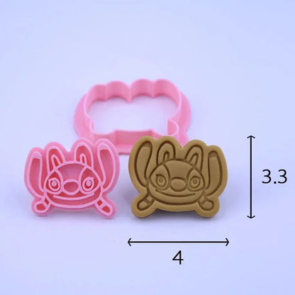 Disney Stitch Cookie Cutter Dumbo Anime Figures Biscuit Mould Bakery Mold Press Stamp Embosser Sugar Kitchen DIY Reusable Model