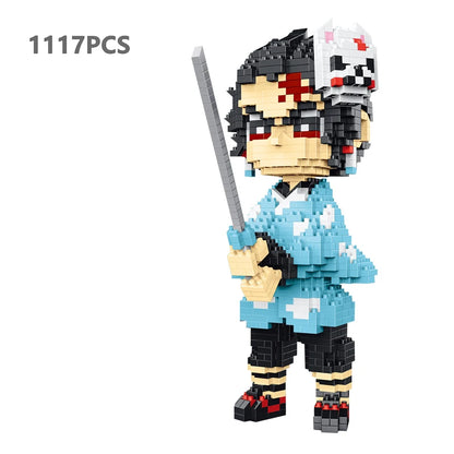 Hot Anime Demon Slayer Building Blocks Kimetsu No Yaiba Kamado Tanjirou Nezuko Zenitsu Kyoujurou Blocks Toys Kids Gifts