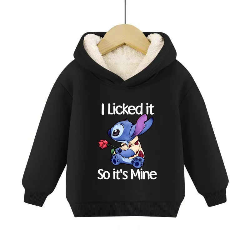 Disney Stitch Kids Hoodie - Long-Sleeve Casual Pullover for Winter & Autumn