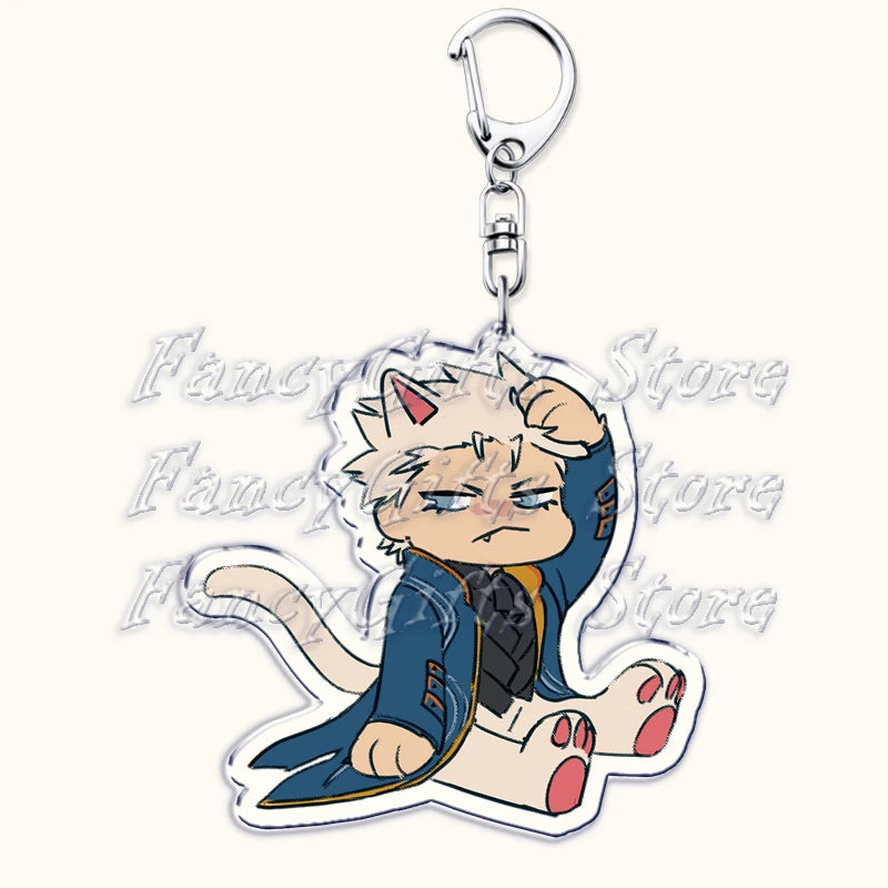 Calssic Demon Video Game Chibi Keychains for Accessories Bag Dante Vergil Nero Sparda Lady Trish V Keyrings Jewelry Gaming Gifts
