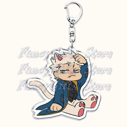Calssic Demon Video Game Chibi Keychains for Accessories Bag Dante Vergil Nero Sparda Lady Trish V Keyrings Jewelry Gaming Gifts