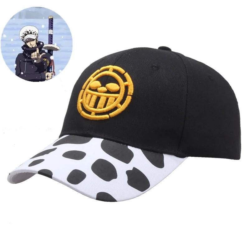 Surgeon of Style! One Piece Trafalgar Law Baseball Cap - Iconic White Spotted Design, Perfect for Cosplay & Everyday