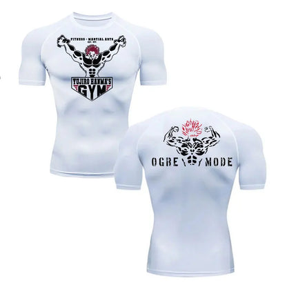 Baki Hanma MMA Compression T-Shirt – Anime Gym Fitness Rash Guard