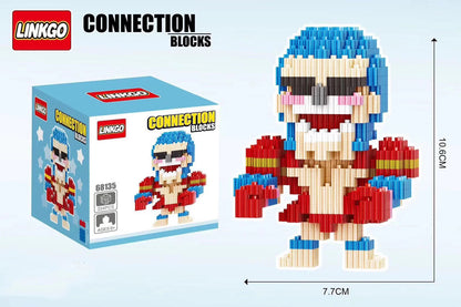 One Piece Connection Building Blocks Luffy Chopper Nami Sanji Zoro Usopp Ace Franky Brook Robi Diamond Brick Figure Toy For Kids