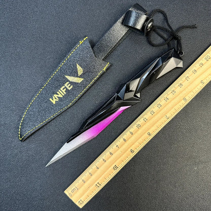 17cm Valorant Championships 2021 Karambit Rotatable All Metal Game Melee Weapon Traning Knife Claw Cosplay Prop Toys Home Decor