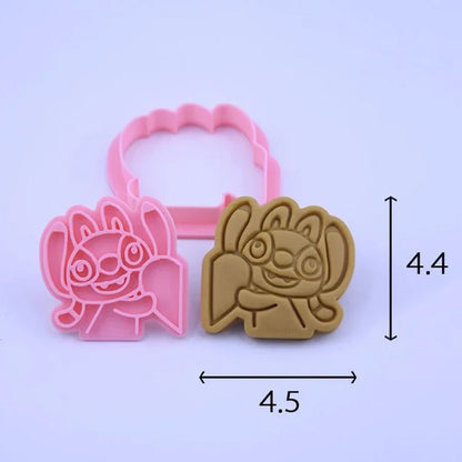 Disney Stitch Cookie Cutter Dumbo Anime Figures Biscuit Mould Bakery Mold Press Stamp Embosser Sugar Kitchen DIY Reusable Model