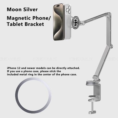 Kimdoole iPad Galaxy Xiaomi Tablet Kindle Tablet Desktop Adjustable Rotating Display Stand Magnetic Bed Phone Stand Clip Mount