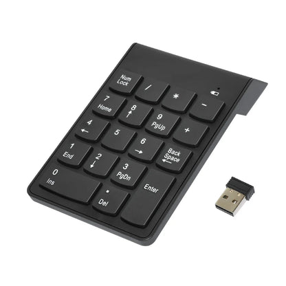 New 18-key USB 2.4G wireless mini numeric keypad /USB Wired numeric keypad, suitable for IMac/MacBook Air/Pro notebook/ PC Deskt