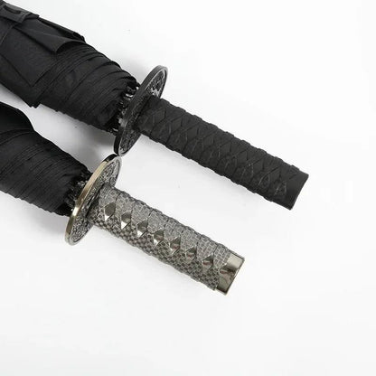 Unleash Your Inner Warrior! Samurai Katana Umbrella - 3-Folding, Windproof & Portable, Perfect for Cosplay or Everyday