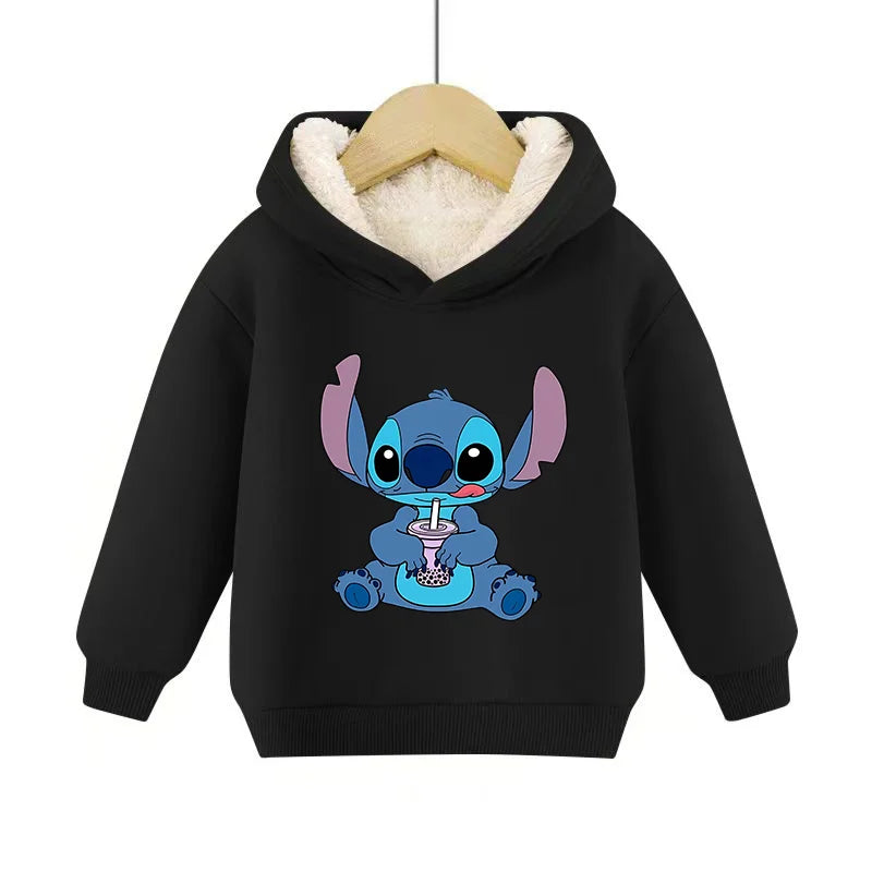 Disney Stitch Kids Hoodie - Long-Sleeve Casual Pullover for Winter & Autumn