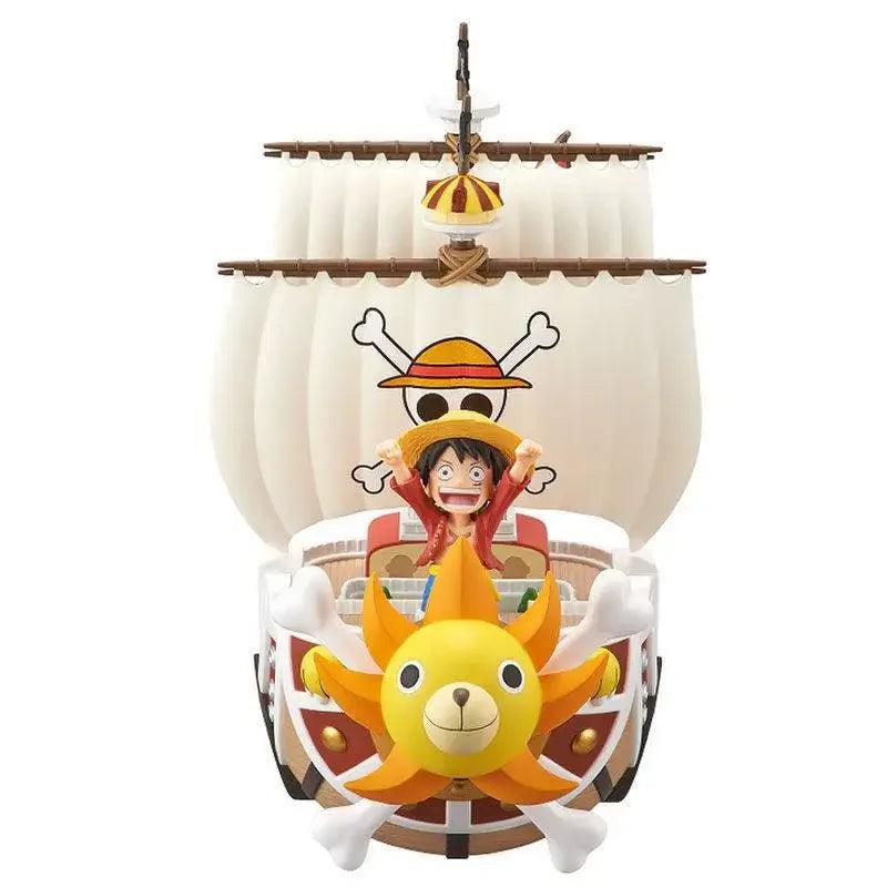 One Piece Ship Figure Luffy Model Toy Peripheral Super Cute Mini Boat Zoro Assembled Model One Piece Ship Kid Birthday Gift