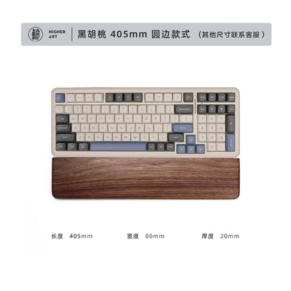 Walnut Wood Palm Rest Custom Soild Wood Mouse Rest Mechanical Keyboard Wrist Rest Accessories AntiSlip Stickers WoodenPalm Stree