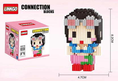 One Piece Connection Building Blocks Luffy Chopper Nami Sanji Zoro Usopp Ace Franky Brook Robi Diamond Brick Figure Toy For Kids