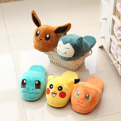 Cozy Up with Your Favorite Pokémon: Plush Indoor Slippers! 💖 - Rexpect Nerd