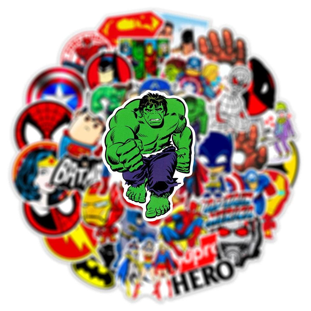 Assemble Your Sticker Squad! Marvel Avengers Stickers - 10/30/50-Pack, Waterproof, Perfect for Kids, Teens & Adults