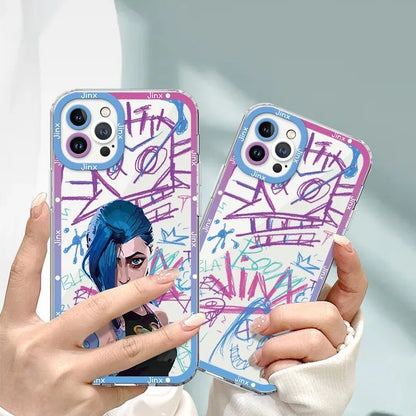 Jinx Graffiti Logo Transparent Phone Case - Soft TPU Cover for iPhone Models