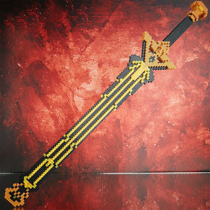 Samurai Sword Building Blocks Anime Ninja Weapon Model Assembly Bricks Boys Toy Idea Desktop Decoration Children Birthday Gifts