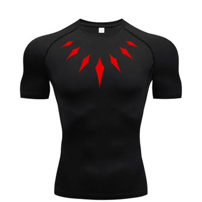Black Panther Compression Gym Shirt for Men – Quick Dry Sports Tee