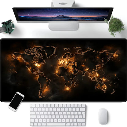World Map Mouse Pad Large Gaming Mouse pad 900x400 rubber desk mat Non-slip PC laptop Gamer desk accessories table pad carpet