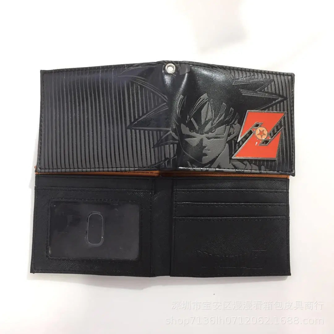Hot Sales Anime Dragon Ball Cartoon PU Wallet Son Goku Creative Bulma Simple Foldable Coin Purse Multifunctional Card Boys Gift