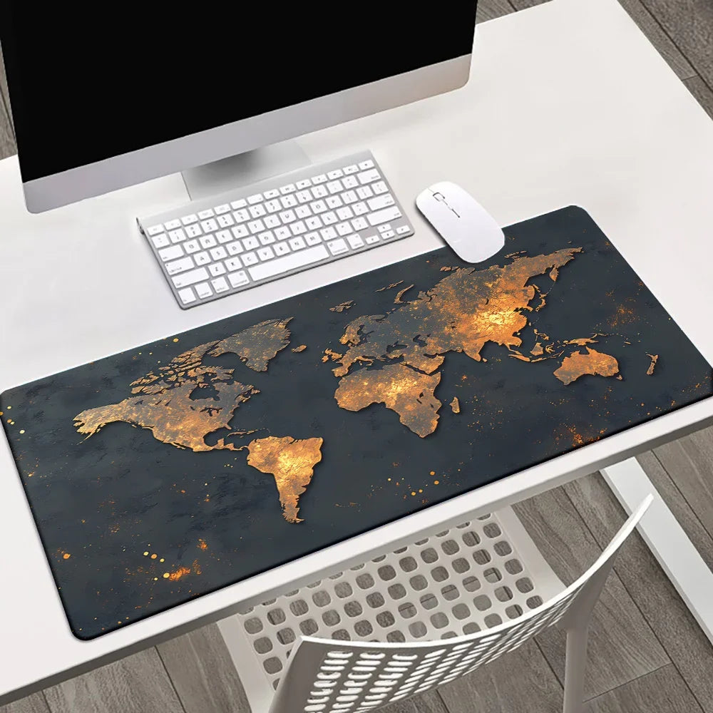 World Map Mouse Pad Large Gaming Mouse pad 900x400 rubber desk mat Non-slip PC laptop Gamer desk accessories table pad carpet