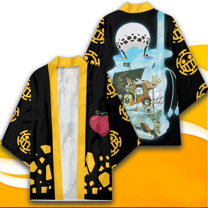 One Piece Cosplay Kimono - Luffy, Zoro, & Ace Cloak Cardigan Robe