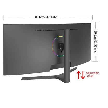 Gawfolk Monitor 34'' 144Hz Bandfish Screen Curved 1500R Gaming Bezel-less Slim 400HDR Nits 100% SRGB Wide Color Gamut FAsT VA Te