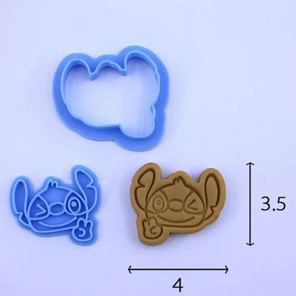 Disney Stitch Cookie Cutter Dumbo Anime Figures Biscuit Mould Bakery Mold Press Stamp Embosser Sugar Kitchen DIY Reusable Model