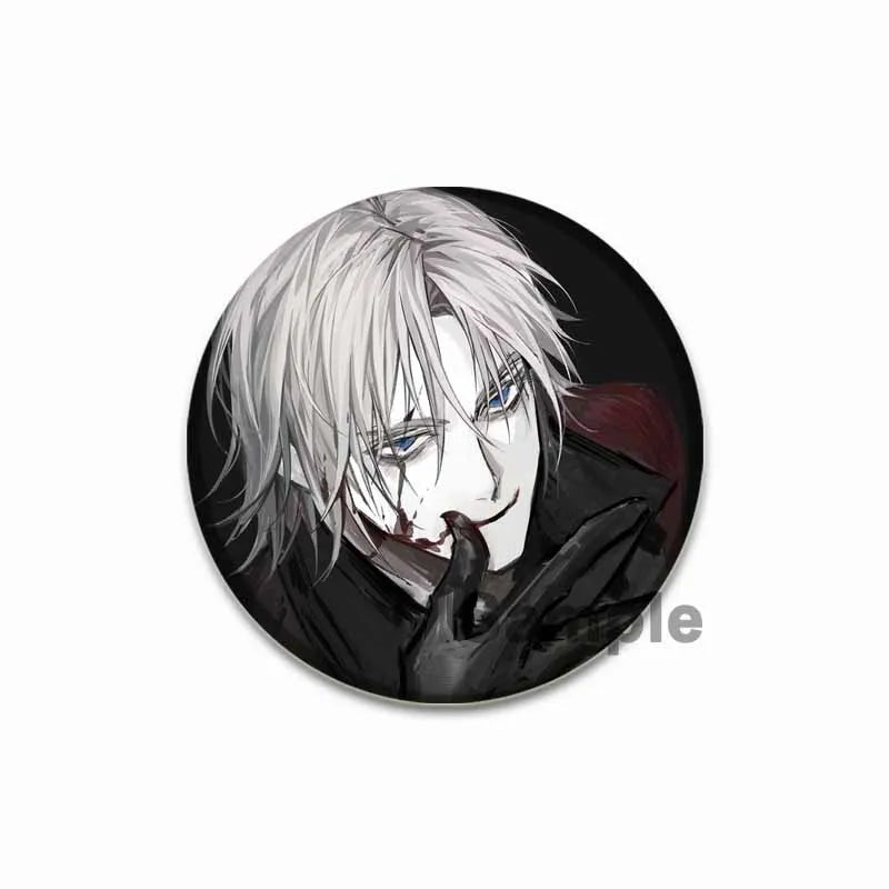 Dante Cartoon Cosplay Badge Game Anime Devil May Cry Brooch HD Print Handmade Pins for Backpack Accessories Clothes Decoration