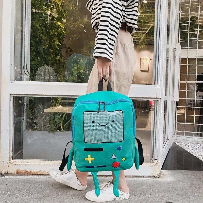 creative robot design backpacks for firls funny games console pattern backpack for women cute cartoon canvas backpack travel bag