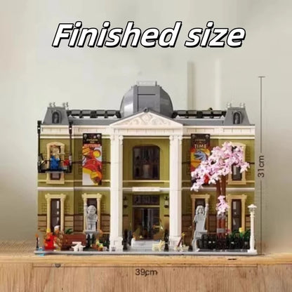 2025 new technical building building series nature Museum bank brick assembly museum toy creative building block model boy holid