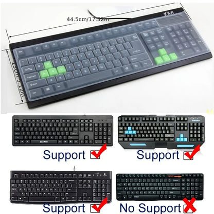 Universal Keyboard Silicone Protector Film Skin Cover Desktop PC Transparent Silica Gel Bump Concave Keyboard Transparant Cover