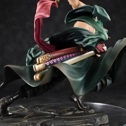 Unleash the Three Thousand Worlds! One Piece Zoro Figure - 21cm, Dynamic Pose, High-Quality PVC, Perfect for Collectors