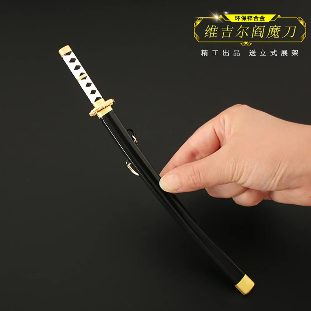 22cm Merch Virgil Yamato Katana Keychain Dante Devil May Sword 1:6 Equipment Cry Game Peripherals All Metal Sword Toy For Boy