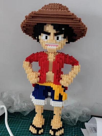New Giant Diamond Small Particle Puzzle Toy Assembly Building Blocks Luffy Joba One Piece Series Children'S Gift
