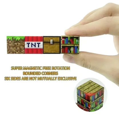 Upgrades Magnetic Building Blocks Toy Build Mine Magnet World Set for Boys Girls STEM Montessori Sensory Cubes for Toddlers