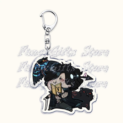 Calssic Demon Video Game Chibi Keychains for Accessories Bag Dante Vergil Nero Sparda Lady Trish V Keyrings Jewelry Gaming Gifts