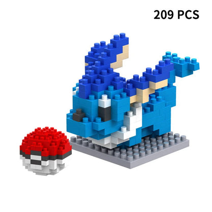 Blocks Small Cartoon Mini Building Block Pikachu Charizard Eevee Mewtwo Anime Assemble Action Pokemon  Model Dolls Toys